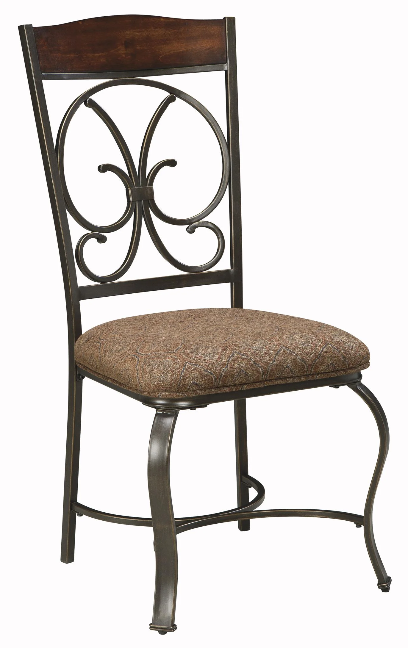 Glambrey Dining Upholstered Side Chair with Metal Accents Furniture